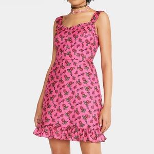 Betsey Johnson Women’s THORNS AND ROSES DRESS PINK Size Medium/8